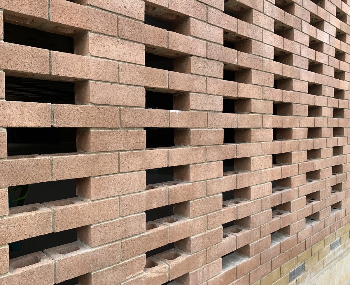 Muro calado con bloques